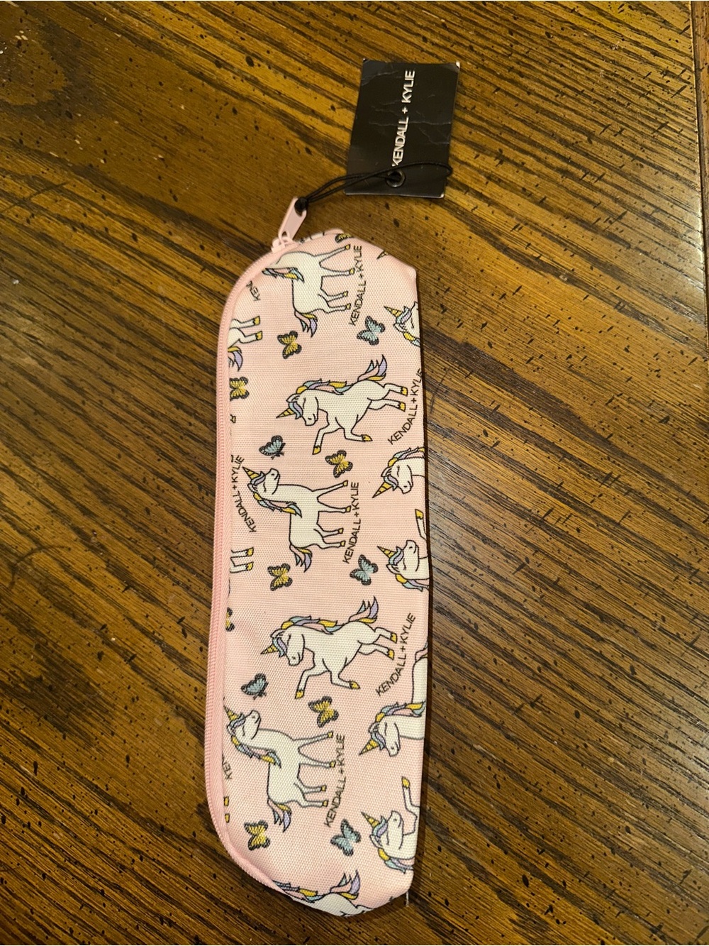 Kendall & Kylie Pink Unicorn Kids Pencil Pouch